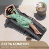 imageDevoko 4Fold Padded Portable Folding Outdoor Chaise Lounge Heavy Duty Reclining Chair with Pillow ampamp Side Pocket for Patio Beach Pool Camping Sunbathing GrayGrey