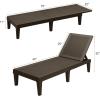 imageDevoko Outdoor Chaise Lounge Chair Set of 2 for Outside Pool Patio Adjustable Waterproof Easy Assembly Chaise Lounge Outdoor Black Set of 2Deep Brown