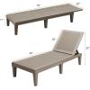 imageDevoko Outdoor Chaise Lounge Chair Set of 2 for Outside Pool Patio Adjustable Waterproof Easy Assembly Chaise Lounge Outdoor Black Set of 2Light Brown