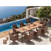 imageDevoko Outdoor Patio Dining Sets 9 Pieces Wicker Outdoor Dining Table and Chairs Set with Acacia Wood Table Top and Widened Armrests for Backyard Garden Deck BlackBrown