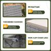 imageDevoko Outdoor Patio Dining Sets 9 Pieces Wicker Outdoor Dining Table and Chairs Set with Acacia Wood Table Top and Widened Armrests for Backyard Garden Deck BlackGrey