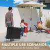imageDevoko Patio Chaise Lounge Sets Outdoor Rattan Adjustable Back 3 Pieces Cushioned Patio Folding Chaise Lounge with Folding Table BeigeRed