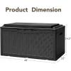imageDevoko 120 Gallon Deck Box Resin Outdoor Storage Box Waterproof for Patio Large Outdoor Storage Bench Lockable for Outside Deep BrownBlack