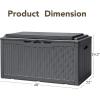 imageDevoko 120 Gallon Deck Box Resin Outdoor Storage Box Waterproof for Patio Large Outdoor Storage Bench Lockable for Outside Deep BrownGray