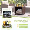 imageDevoko 3 Pieces Patio Furniture Set PE Rattan Wicker Patio Set with Two Outdoor Chairs and Table Upgraded Patio Chairs and Table for Porch Garden Poolside Balcony