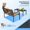 imageDevoko 4 Pieces Patio Furniture Set Outdoor Garden Patio Conversation Sets Poolside Lawn Chairs with Glass Coffee Table Porch Furniture BlackYellow
