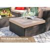 imageDevoko 5 Pieces Patio Furniture Sets All Weather Outdoor Sectional Patio Sofa Manual Weaving Wicker Rattan Patio Seating Sofas with Cushion and Glass TableBeigeBeige