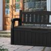 imageDevoko 80 Gallon Storage Bench Deck Box Lockable for Patio Furniture Garden Decor and Outdoor Seating for Cushions Garden Tools and Pool Supplies BlackBlack