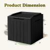 imageDevoko 85 Gallon Deck Box Lockable Resin Outdoor Storage Box waterproof Outdoor Container for Patio Furniture Cushions Pillow BrownBlack