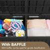 imageDevoko 85 Gallon Deck Box Lockable Resin Outdoor Storage Box waterproof Outdoor Container for Patio Furniture Cushions Pillow BrownBlack