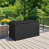 imageDevoko 85 Gallon Deck Box Lockable Resin Outdoor Storage Box waterproof Outdoor Container for Patio Furniture Cushions Pillow BrownBlack