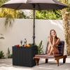 imageDevoko 85 Gallon Deck Box Lockable Resin Outdoor Storage Box waterproof Outdoor Container for Patio Furniture Cushions Pillow BrownBlack