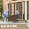 imageDevoko 85 Gallon Deck Box Lockable Resin Outdoor Storage Box waterproof Outdoor Container for Patio Furniture Cushions Pillow BrownBrown
