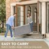 imageDevoko 85 Gallon Deck Box Lockable Resin Outdoor Storage Box waterproof Outdoor Container for Patio Furniture Cushions Pillow BrownGrey