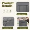 imageDevoko 85 Gallon Deck Box Lockable Resin Outdoor Storage Box waterproof Outdoor Container for Patio Furniture Cushions Pillow BrownGrey