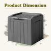 imageDevoko 85 Gallon Deck Box Lockable Resin Outdoor Storage Box waterproof Outdoor Container for Patio Furniture Cushions Pillow BrownGrey