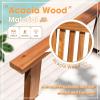 imageDevoko Patio Furniture 4 Piece Acacia Wood Outdoor Conversation Sofa Set with Table ampamp Cushions Porch Chairs for Garden Deck Backyard Natural3 Piece