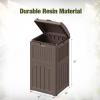 imageDevoko 33 Gallon Outdoor Trash Can with Dual Lid Heavy Duty Waterproof Resin Garbage Bins Outside Hideaway Waste Bins for Patio Outside Pool Backyard and Deck 1 BlackDeep Brown