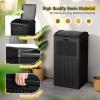 imageDevoko 33 Gallon Outdoor Trash Can with Dual Lid Heavy Duty Waterproof Resin Garbage Bins Outside Hideaway Waste Bins for Patio Outside Pool Backyard and Deck 1 BlackBlack