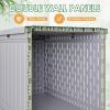 imageDevoko 80 Gallon Deck Box Waterproof Resin Outdoor Storage Box for Outside and Patio Outdoor Storage Bench Lockable for Patio Furniture Garden Tools and Pool Supplies Brown 80 GallonGrey