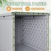 imageDevoko 80 Gallon Deck Box Waterproof Resin Outdoor Storage Box for Outside and Patio Outdoor Storage Bench Lockable for Patio Furniture Garden Tools and Pool Supplies Brown 80 GallonGrey