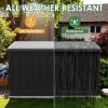 imageDevoko 80 Gallon Deck Box Waterproof Resin Outdoor Storage Box for Outside and Patio Outdoor Storage Bench Lockable for Patio Furniture Garden Tools and Pool Supplies Brown 80 GallonBlack