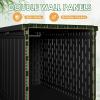 imageDevoko 80 Gallon Deck Box Waterproof Resin Outdoor Storage Box for Outside and Patio Outdoor Storage Bench Lockable for Patio Furniture Garden Tools and Pool Supplies Brown 80 GallonBlack