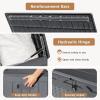 imageDevoko 80 Gallon Deck Box Waterproof Resin Outdoor Storage Box for Outside and Patio Outdoor Storage Bench Lockable for Patio Furniture Garden Tools and Pool Supplies Brown 80 GallonGray