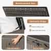imageDevoko 80 Gallon Deck Box Waterproof Resin Outdoor Storage Box for Outside and Patio Outdoor Storage Bench Lockable for Patio Furniture Garden Tools and Pool Supplies Brown 80 GallonBrown