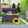 imageDevoko 80 Gallon Deck Box Waterproof Resin Outdoor Storage Box for Outside and Patio Outdoor Storage Bench Lockable for Patio Furniture Garden Tools and Pool Supplies Brown 80 GallonDeep Brown