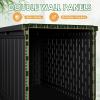 imageDevoko 80 Gallon Deck Box Waterproof Resin Outdoor Storage Box for Outside and Patio Outdoor Storage Bench Lockable for Patio Furniture Garden Tools and Pool Supplies Brown 80 GallonBlack
