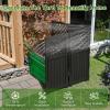 imageDevoko Outdoor Privacy Fence 4 Fence Panels Privacy Screen Panels for Outside and Yard Resin Air Conditioner Lattice Fence for Trash Can WhiteBlack