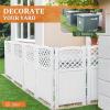 imageDevoko Outdoor Privacy Fence 4 Fence Panels Privacy Screen Panels for Outside and Yard Resin Air Conditioner Lattice Fence for Trash Can WhiteWhite