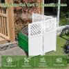 imageDevoko Outdoor Privacy Fence 4 Fence Panels Privacy Screen Panels for Outside and Yard Resin Air Conditioner Lattice Fence for Trash Can WhiteWhite