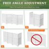 imageDevoko Outdoor Privacy Fence 4 Fence Panels Privacy Screen Panels for Outside and Yard Resin Air Conditioner Lattice Fence for Trash Can WhiteWhite