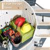imageDevoko Resin Outdoor Storage Shed 34 Cu Ft Outdoor Storage Cabinet Without Shelf Waterproof Double Locks Resin Storage for Trash Can Garden Tools Pool Supplies BlackBeige