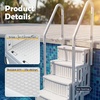 image:imageDevoko Above Ground Pool Ladder with NonSlip Steps Heavy Duty Swimming Pool Ladder with Double Handrailsamp4 Stairs for 48 to 54 inch Inground and Pools Above Ground WhiteWhite