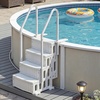 image:imageDevoko Above Ground Pool Ladder with NonSlip Steps Heavy Duty Swimming Pool Ladder with Double Handrailsamp4 Stairs for 48 to 54 inch Inground and Pools Above Ground WhiteWhite