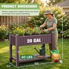 image:imageDevoko Elevated Resin Raised Garden Bed with Divider Outdoor Planter Box Stand with Drainage Holes Ergonomic Height and Bottom Storage Shelf for Flowers Vegetables and Herbs BrownBrown
