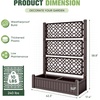 image:imageDevoko Elevated Resin Raised Garden Bed with Divider Outdoor Planter Box Stand with Drainage Holes Ergonomic Height and Bottom Storage Shelf for Flowers Vegetables and Herbs BrownBrown