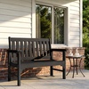 image:imageDevoko Outdoor Bench HDPE Garden Bench Weatherproof 2Person 800 LBS Heavy Duty Patio Bench for Outdoors Patio Porch Backyard BlackBlack