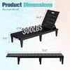 image:imageDevoko Outdoor Chaise Lounge Chair Set of 2 with 5Position Adjustable Back Waterproof amp Lightweight PP Lounge Chairs for Outside Pool Patio BlackBlack