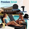 image:imageDevoko Outdoor Chaise Lounge Chair Set of 2 with 5Position Adjustable Back Waterproof amp Lightweight PP Lounge Chairs for Outside Pool Patio BlackBlack