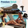 image:imageDevoko Outdoor Chaise Lounge Chair Set of 2 with 5Position Adjustable Back Waterproof amp Lightweight PP Lounge Chairs for Outside Pool Patio BlackDeep Brown