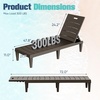 image:imageDevoko Outdoor Chaise Lounge Chair Set of 2 with 5Position Adjustable Back Waterproof amp Lightweight PP Lounge Chairs for Outside Pool Patio BlackDeep Brown