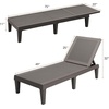 image:imageDevoko Outdoor Chaise Lounge Chair Set of 2 with 5Position Adjustable Back Waterproof amp Lightweight PP Lounge Chairs for Outside Pool Patio BlackDeep Brown