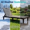 image:imageDevoko Outdoor Chaise Lounge Chair Set of 2 with 5Position Adjustable Back Waterproof amp Lightweight PP Lounge Chairs for Outside Pool Patio BlackDeep Brown