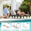image:imageDevoko Outdoor Chaise Lounge Chair Set of 2 with 5Position Adjustable Back Waterproof amp Lightweight PP Lounge Chairs for Outside Pool Patio BlackDeep Brown