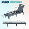 image:imageDevoko Outdoor Chaise Lounge Chair Set of 2 with 5Position Adjustable Back Waterproof amp Lightweight PP Lounge Chairs for Outside Pool Patio BlackLight Grey