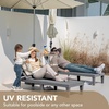 image:imageDevoko Outdoor Chaise Lounge Chair Set of 2 with 5Position Adjustable Back Waterproof amp Lightweight PP Lounge Chairs for Outside Pool Patio BlackLight Grey